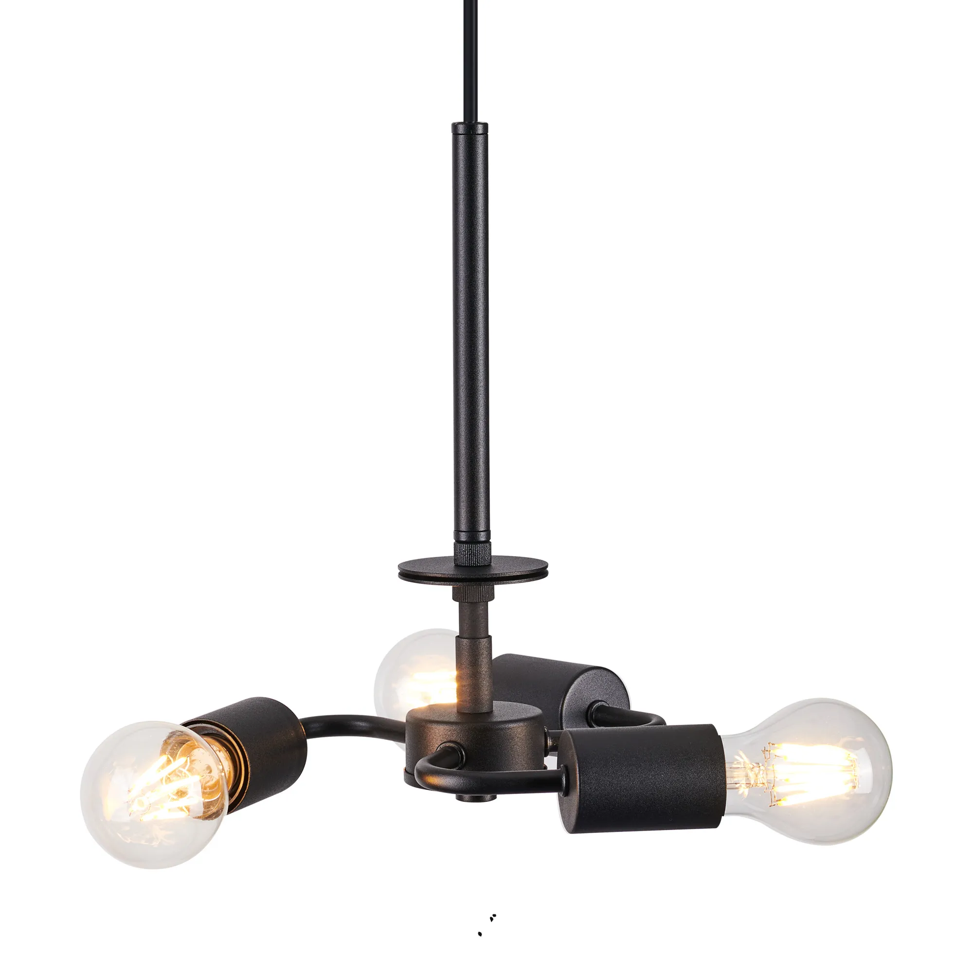 Baymont Pendant 3 Light Satin Black D0970  Deco Baymont BL